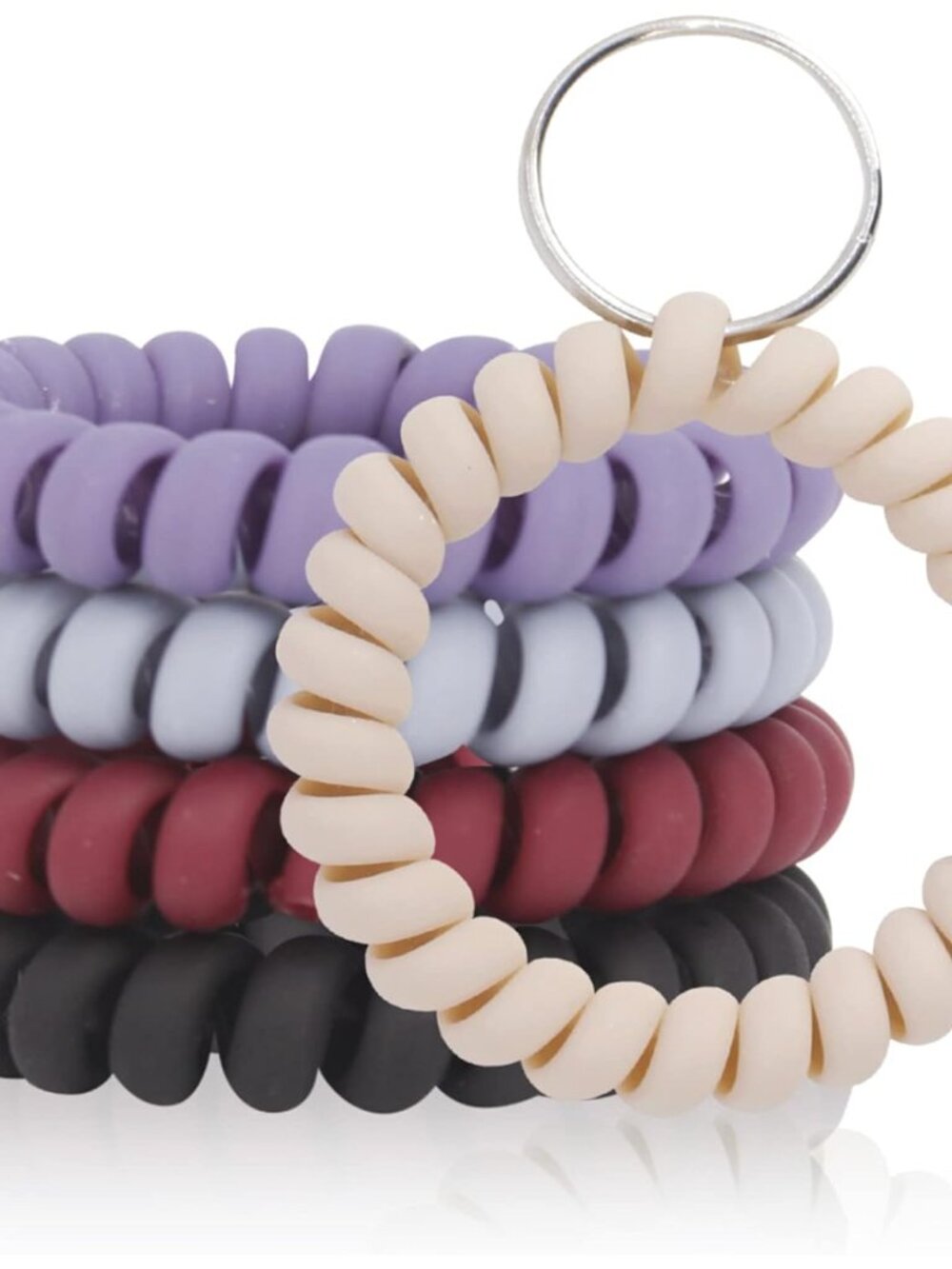 Coil Keychain Wrist Keychain Key Ring Bracelet for Keys Keys, Gym, Pool, Beach,